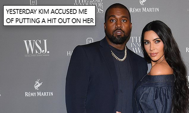 Kanye West claims Kim Kardashian accused him of 'putting a hit out on her' in scathing new post