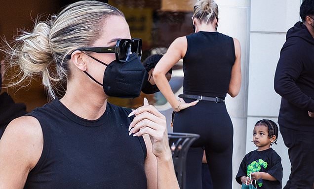 EXCL: Khloe Kardashian enjoys day out in LA with True, Chicago and Psalm