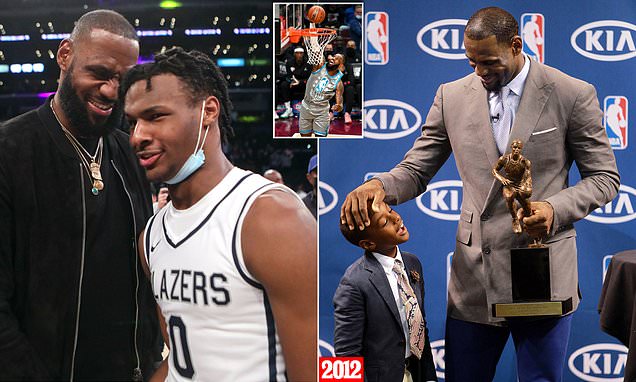 LeBron James said during his final season in the NBA he would play alongside his son