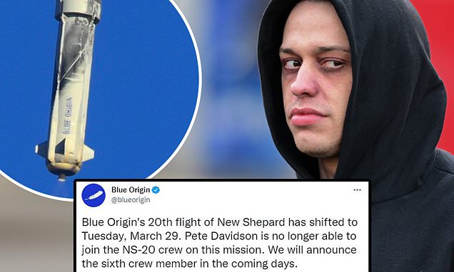 Pete Davidson CANCELS his flight into outer space amid Kanye West/Kim Kardashian drama