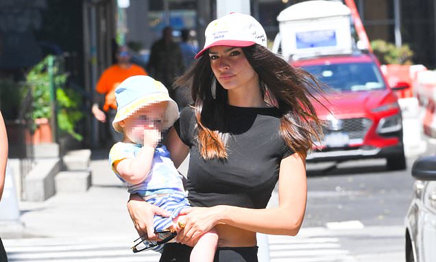 Emily Ratajkowski steps out with her son after splitting from her husband