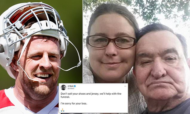 Teacher, 26, is forced to sell J. J. Watt sneakers and jersey to pay for grandpa's funeral