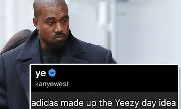 Kanye West BLASTS Adidas once again... claiming they didn't have his approval for Yeezy Day