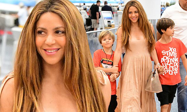Shakira puts on a brave face as she steps out with her sons in Miami following tax fraud charges