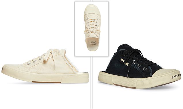 £450 for trainers that look like a dog has eaten them: Balenciaga release 'destroyed' slip-ons