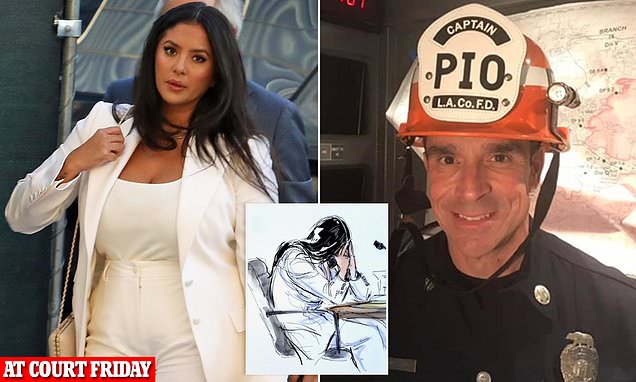 Vanessa Bryant weeps as court told how LA firefighter shared photos of Kobe's remains at party