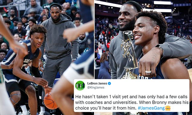 LeBron James slaps down rumor son Bronny, 17, has committed to play college ball for Oregon