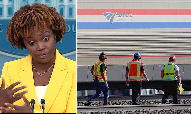 KJP says Biden is looking at mobilizing airports, roads and WATERWAYS as mass rail strike looms