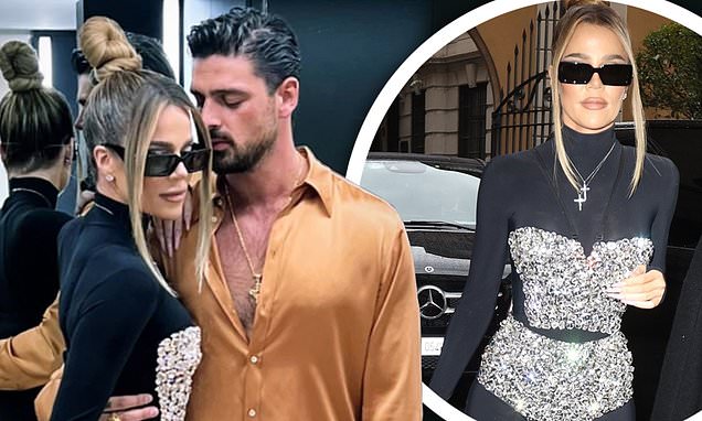 Khloe Kardashian fans ecstatic as she's pictured cosying up to hunky Italian actor Michele Morrone