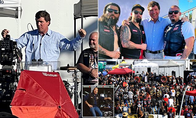 Tucker Carlson turns up to pay tribute to Hells Angels leader Sonny Barger