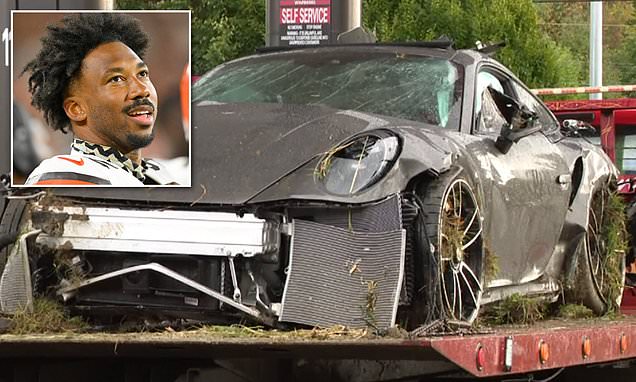 Browns star Myles Garrett is released from the hospital after flipping Porsche 'avoiding animal'
