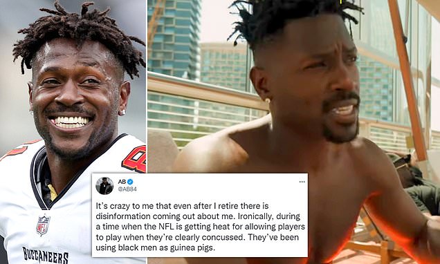 Troubled Bucs star Antonio Brown plays down naked clip that shows him twerking in woman's face