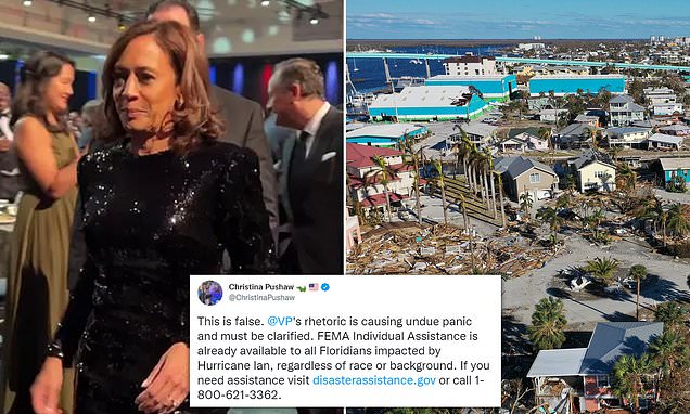 Kamala Harris ignores question about giving away Hurricane Ian relief based on 'equity'