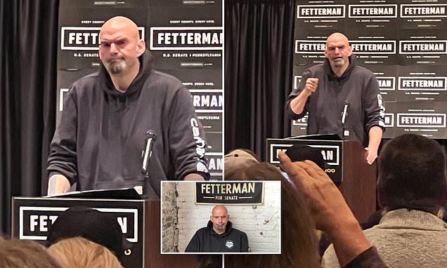 Democratic Senate hopeful John Fetterman leads with stroke jokes at Pennsylvania rally