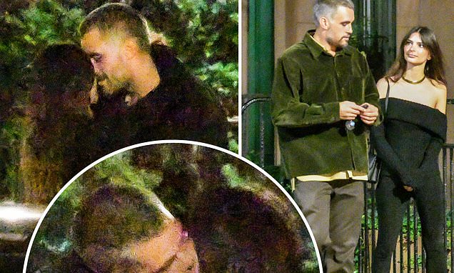 EXC: Emily Ratajkowski KISSES mystery man in NYC - three months after split from husband