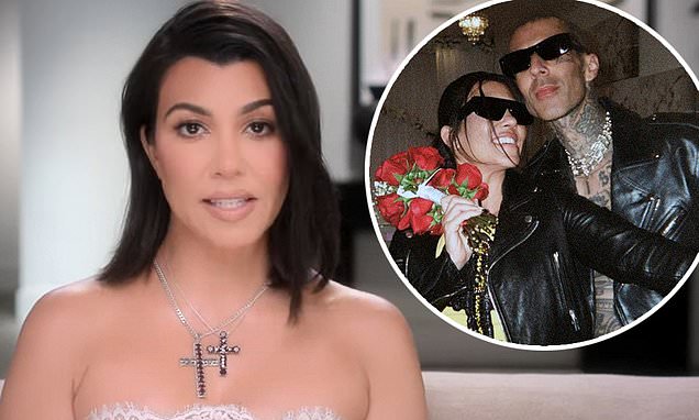 'She was drunk as a skunk, throwing up': Kourtney Kardashian's family react to her Vegas wedding