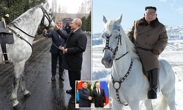 Russia sends North Korea 30 thoroughbred horses amid claims Kim Jong-un is helping war efforts