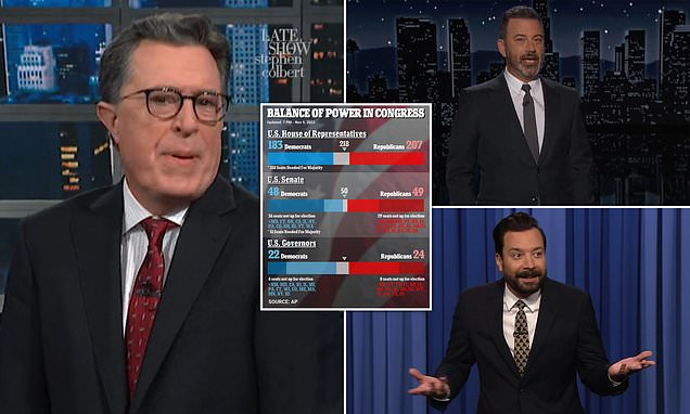 Colbert leads the late night hosts in gloating over GOP's failure to hand Dems a midterm shellacking
