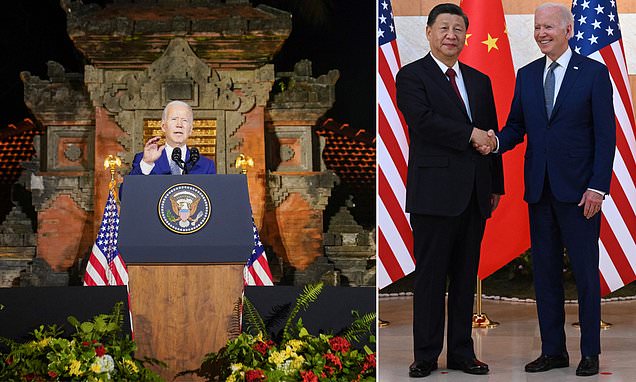 Biden says there's no 'imminent threat' Beijing will invade Taiwan - after Xi said it was 'red line'