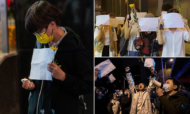 Xi Jinping's censors overwhelmed as they scrub rebels' blank sheets of paper from the Internet