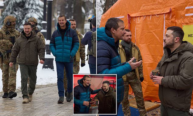 Bear Grylls visits Kyiv and hints at new programme with Zelensky