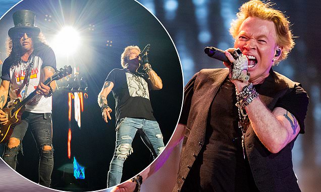Guns N' Roses frontman Axl Rose lashes out at production staff live on stage during Melbourne show