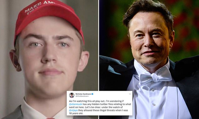 Nicholas Sandmann asks Elon Musk to release 'hidden' Twitter files on death threats against him