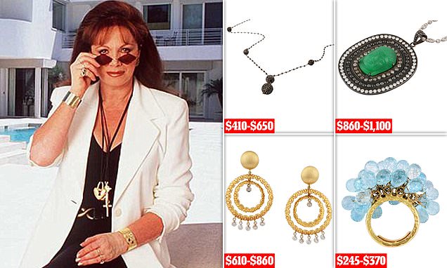 Gems owned by best-selling romance author Jackie Collins on auction for $6,000