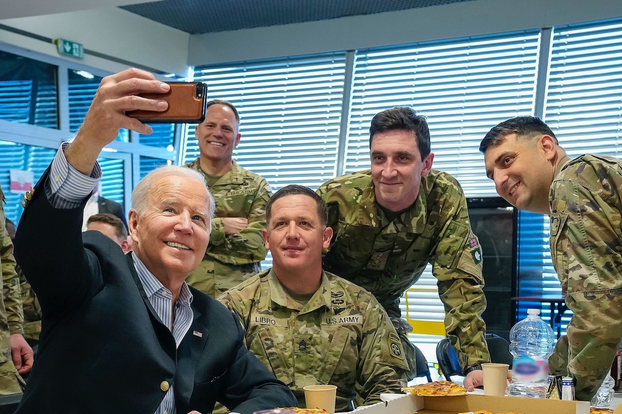 Biden Thanks U.S. Troops in Poland for Their Sacrifices, Service