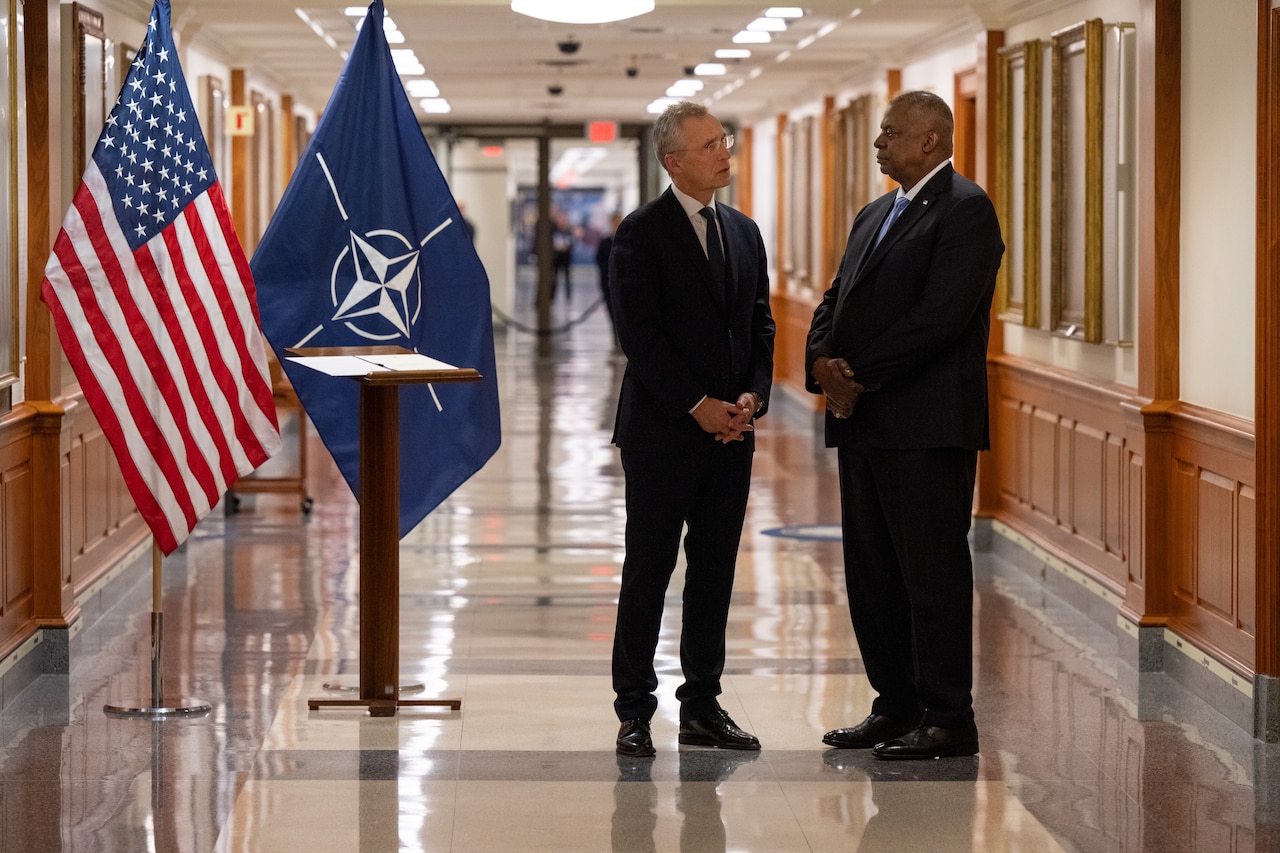 NATO Leader Visits Austin in Advance of Brussels Meeting