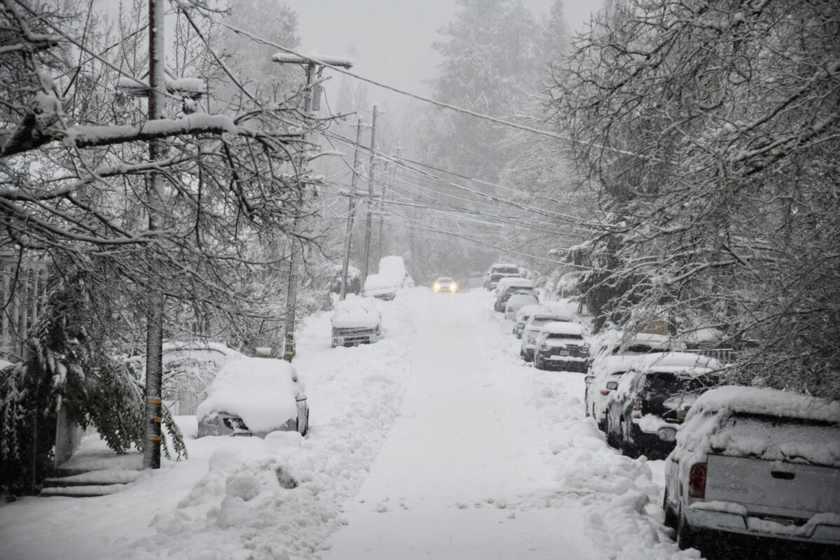 To the Rooftops: Staggering Snowfall in California Mountains