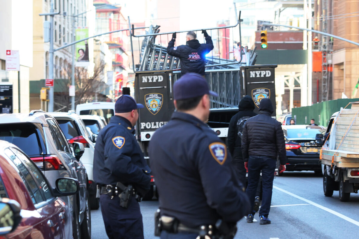 NYPD Installs Metal Barricade Around Courthouse as Trump Indictment Looms