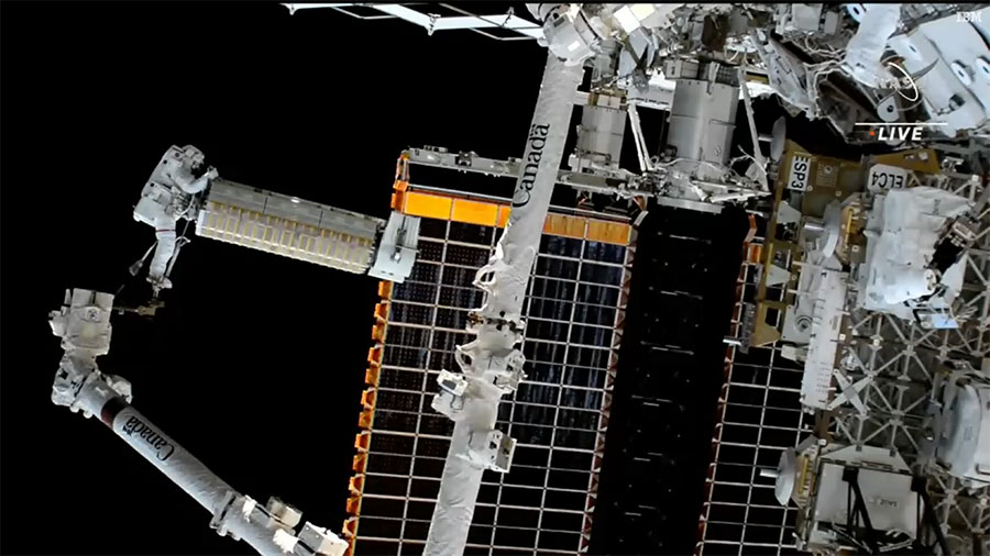 Spacewalkers Complete New Solar Array Installation on Station