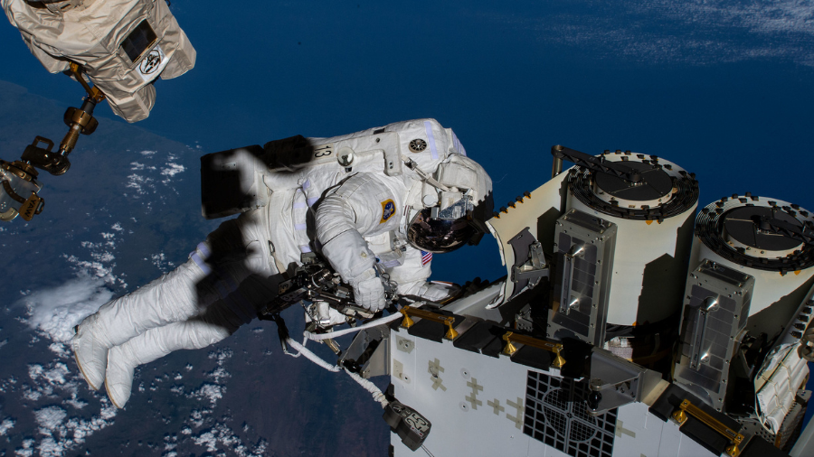 Astronauts Begin Spacewalk to Prep for Station Power Upgrades