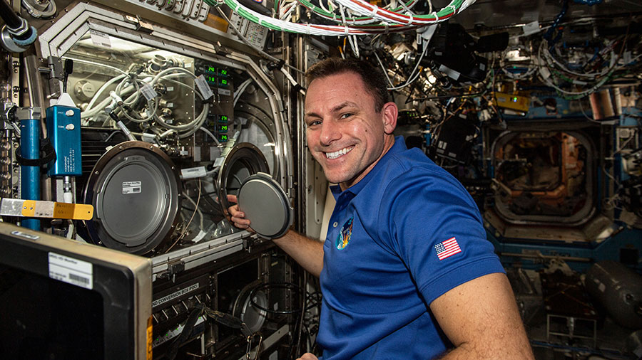 Crew Works on Spacewalk Preparations and Science Hardware