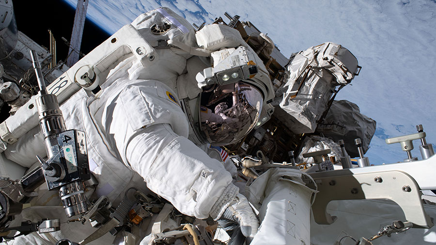 Astronauts Begin Spacewalk to Continue Power System Upgrades